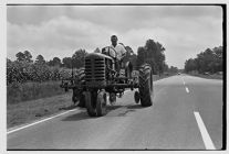 Tractor on road